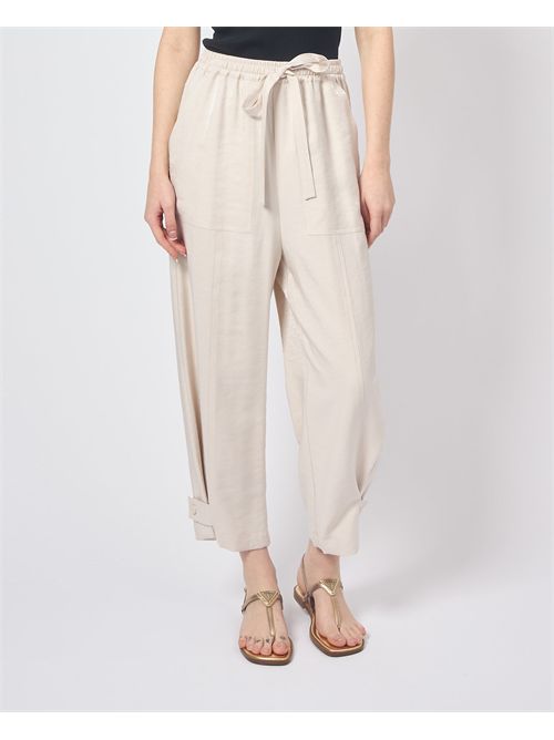 Manila Grace women's trousers with drawstring MANILA GRACE | P230GUMA332